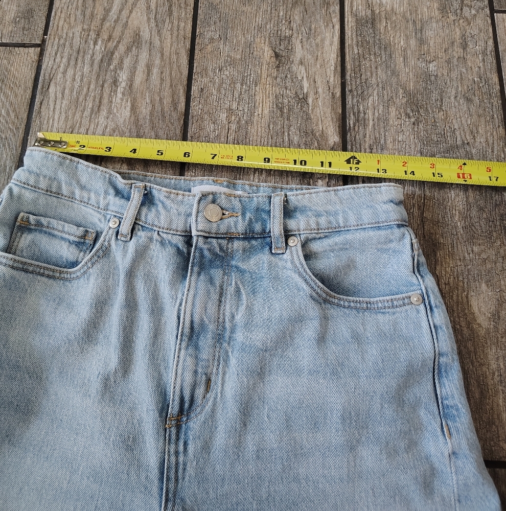 Loft Cuffed Wide Leg Denim Lightwash Jeans - Picture 3 of 15